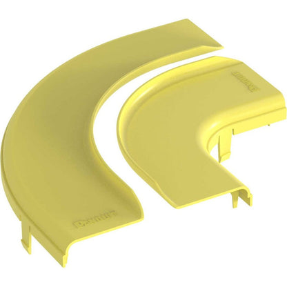 Panduit Fiberrunner&Reg; Split Cover, Horizontal Right-Angle, 6X4, Yellow