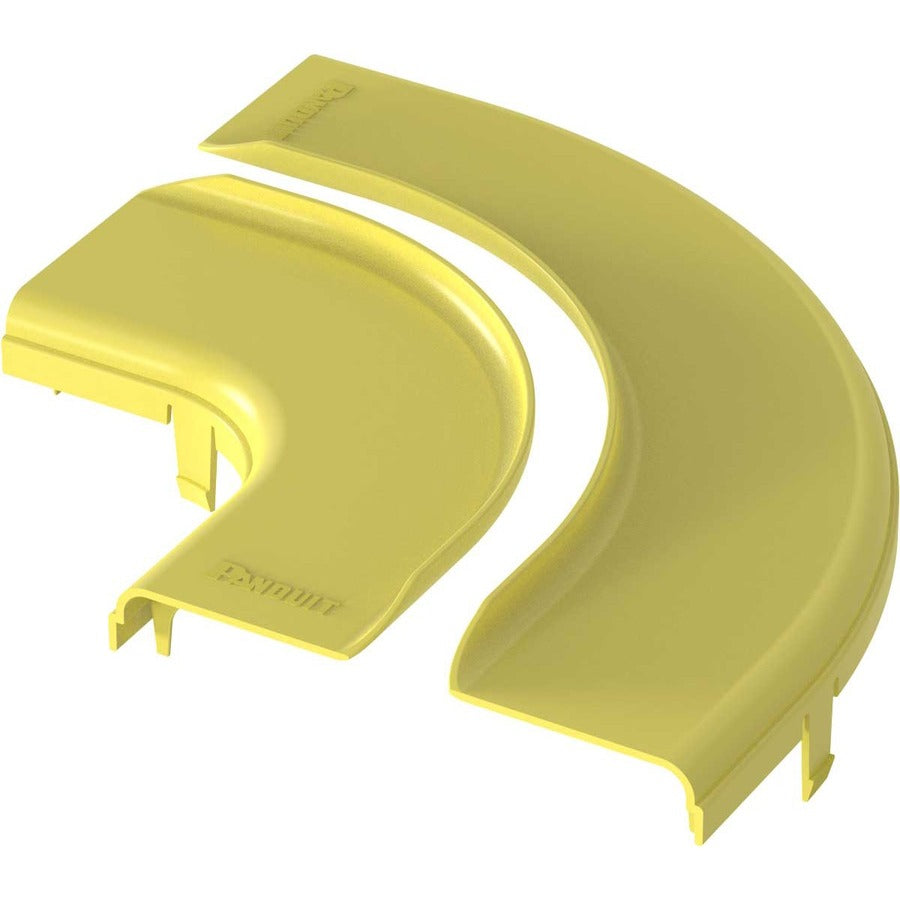 Panduit Fiberrunner&Reg; Split Cover, Horizontal Right-Angle, 6X4, Yellow