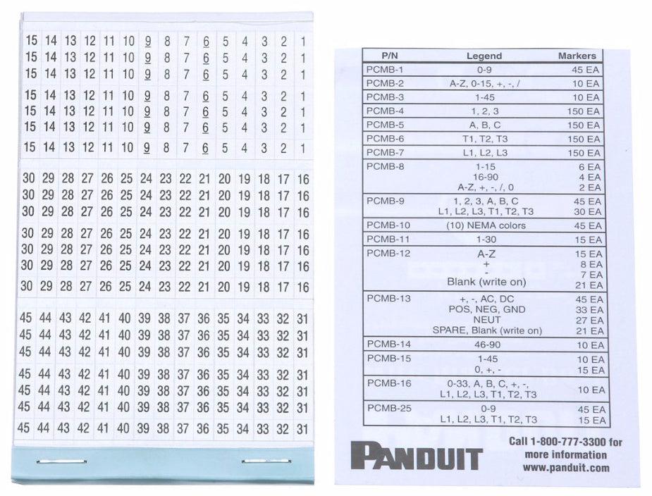 Panduit Pcmb-3 Self-Adhesive Label Rectangle Black, White