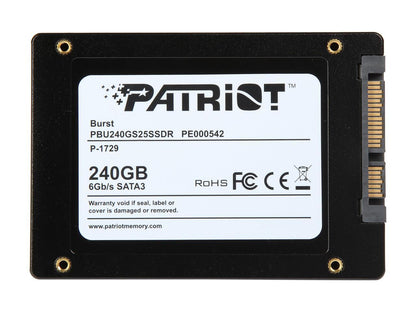 Patriot Burst 2.5" 240Gb Sata Iii Internal Solid State Drive (Ssd) Pbu240Gs25Ssdr