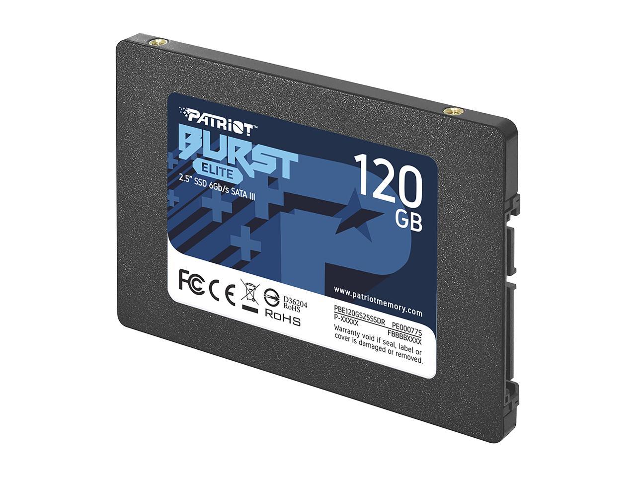 Patriot Burst Elite 2.5" 120Gb Sata Iii Internal Solid State Drive (Ssd) Pbe120Gs25Ssdr