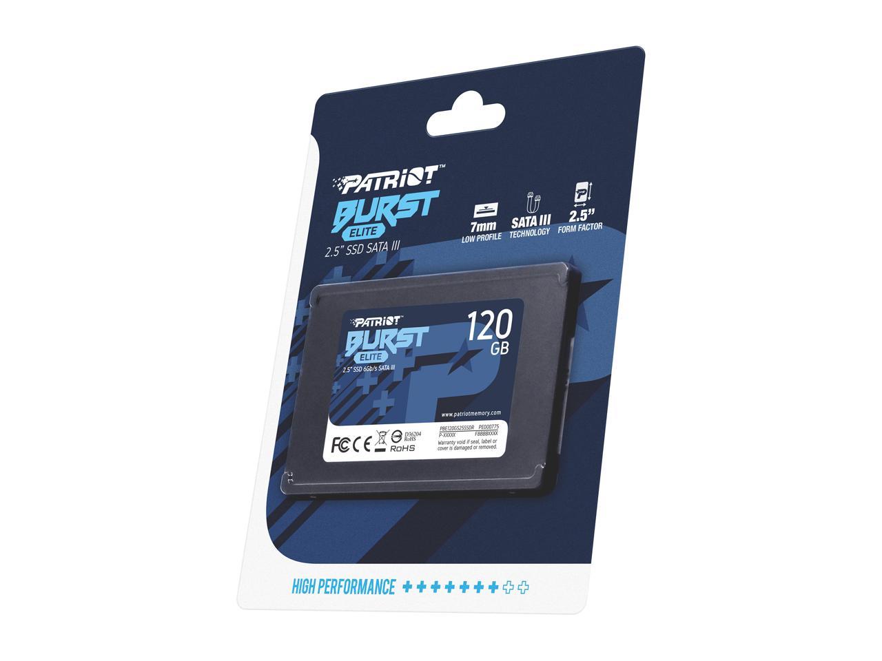 Patriot Burst Elite 2.5" 120Gb Sata Iii Internal Solid State Drive (Ssd) Pbe120Gs25Ssdr