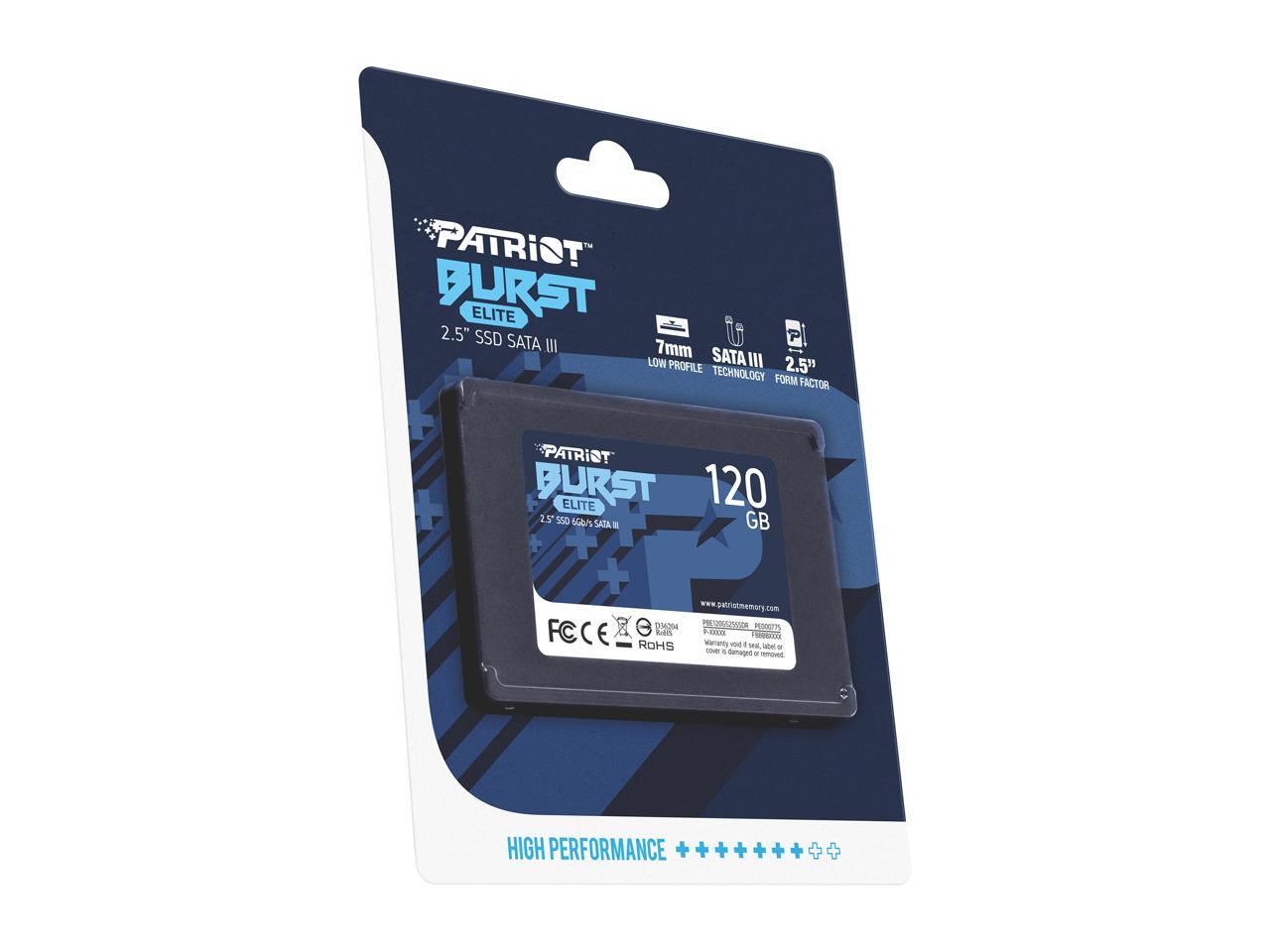 Patriot Burst Elite 2.5" 120Gb Sata Iii Internal Solid State Drive (Ssd) Pbe120Gs25Ssdr