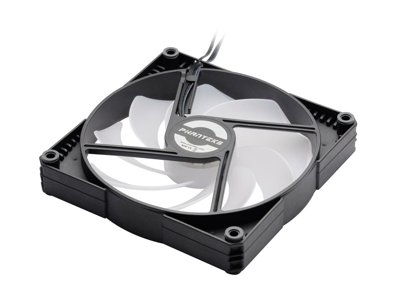 Phanteks Sk140 Drgb Pwm Fan - 140Mm Fan, High Airflow Nine-Blade Design, Drgb Lighting, Rubber Dampening Washers - Black Single Pack