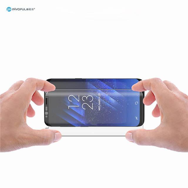 Pivoful Piv-S8Ftgb S8 Full Size 3D Tempered Glass Film (Black)