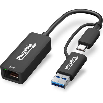 Plugable 2.5G Usb C And Usb To Ethernet Adapter - 2-In-1 Adapter