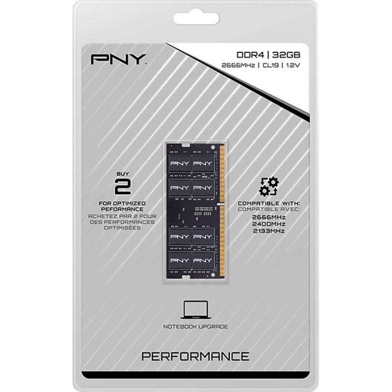 Pny Mn32Gsd42666 Memory Module 32 Gb 1 X 32 Gb Ddr4 2666 Mhz