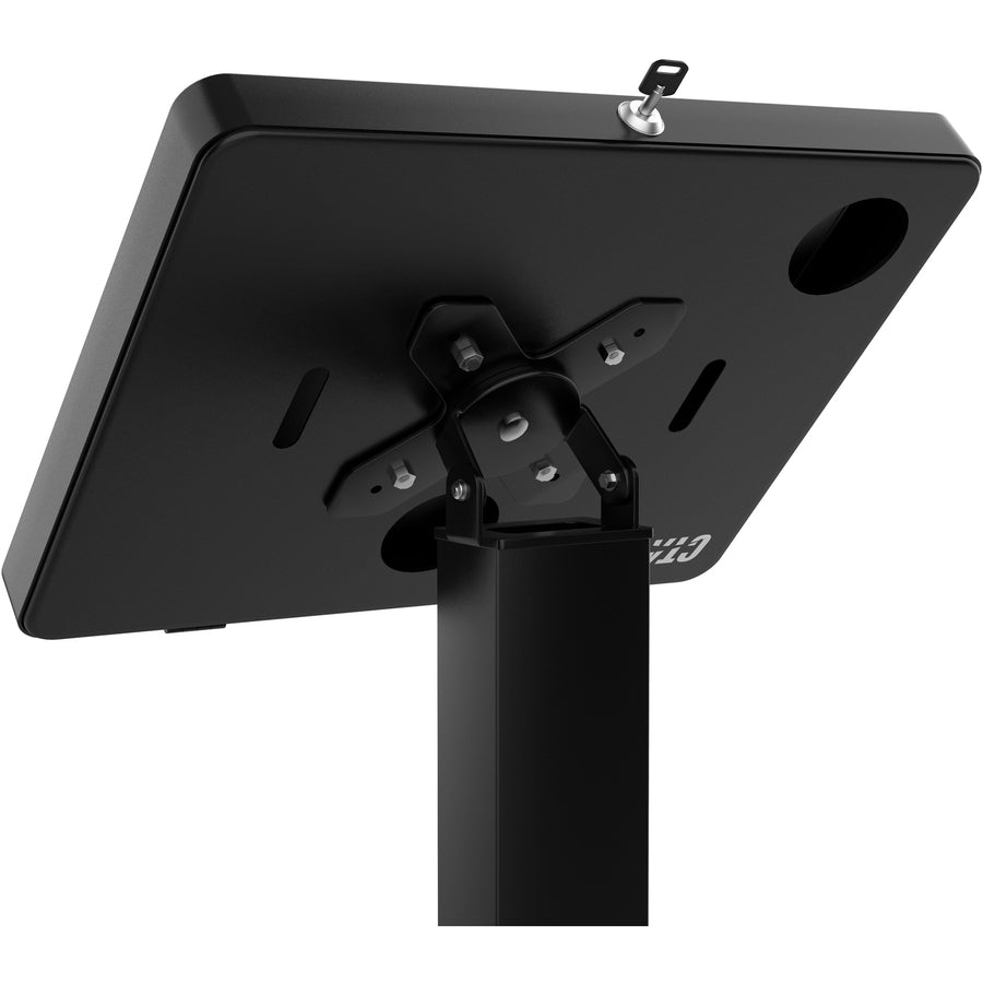 Premium Thin Profile Floor Stand With Security Enclosure For 10.2-Inch Ipad (7Th & 8Th Gen) & More (Black)
