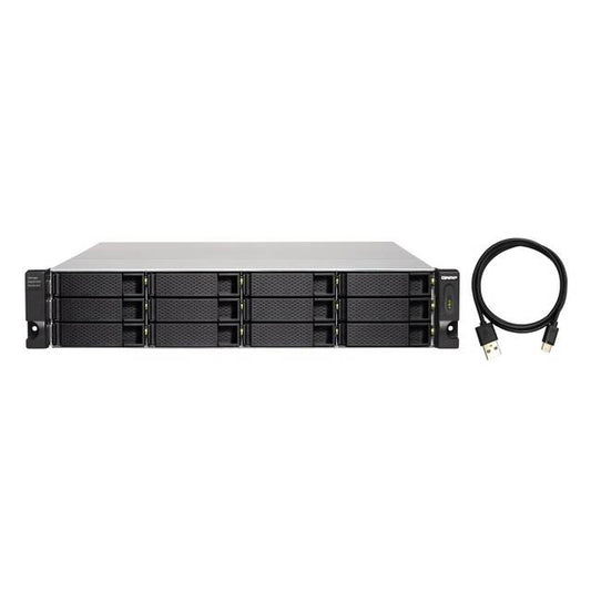 Qnap Tl-R1200C-Rp-Us 2U Rackmount Usb 3.2 Gen2 Type-C Jbod Storage Enclosure For Nas, Computers (Supports Windows And Mac) And Servers