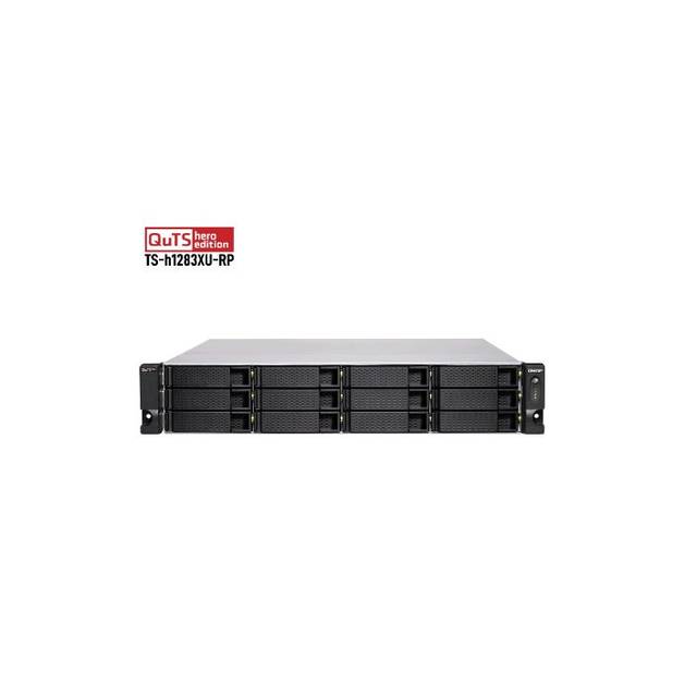 Qnap Ts-H1283Xu-Rp-E2236-128G-Us Intel Xeon E-2236 3.4Ghz 128Gb Ddr4 12-Bay 2U Rackmount Quts Hero Nas