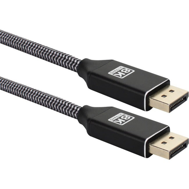 Qvs 15Ft Displayport 1.4 Ultrahd 8K Nylon-Braided Premium Cable