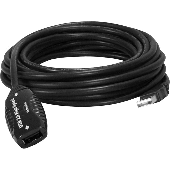 Qvs 16Ft Usb 2.0 480Mbps Active Extension Cable And Extends Up To 80Ft