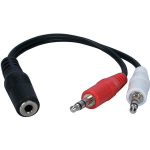 Qvs 3.5Mm Mini-Stereo Female To Two Male Speaker Adaptor