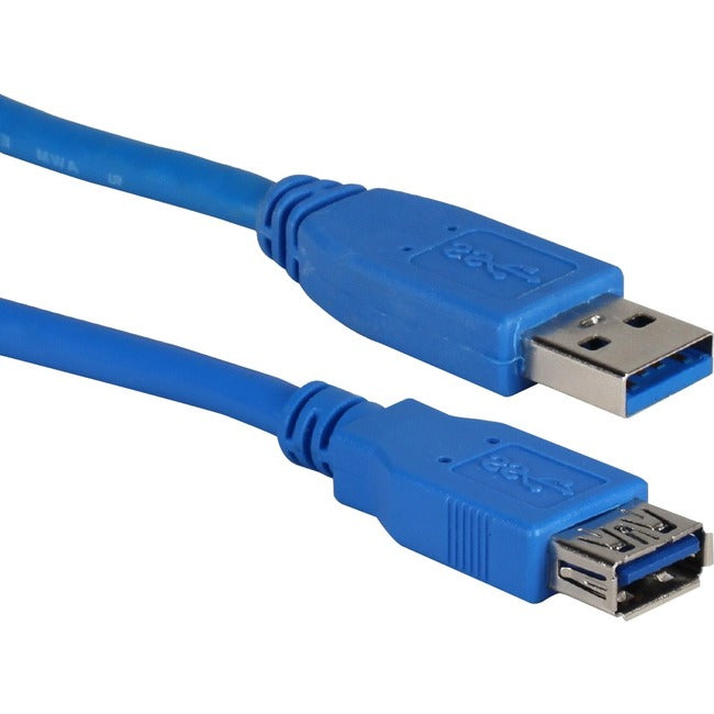 Qvs 6Ft, Blue, Usb A Male To Female