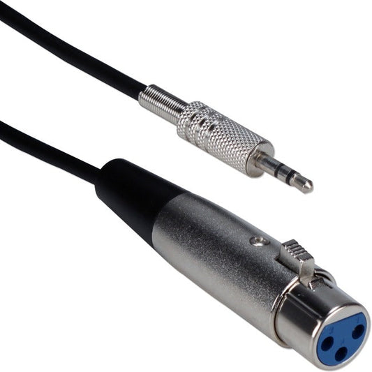 Qvs 6Ft Xlr Female To 3.5Mm Male Balanced Audio Cable