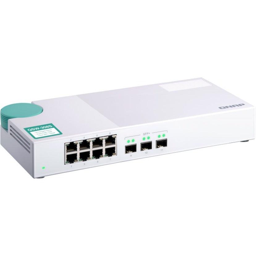 Qnap Qsw-308S Network Switch Unmanaged Gigabit Ethernet (10/100/1000) White