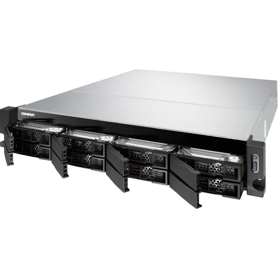 Qnap Ts-883Xu Nas Rack (2U) Ethernet Lan Aluminium, Black E-2124