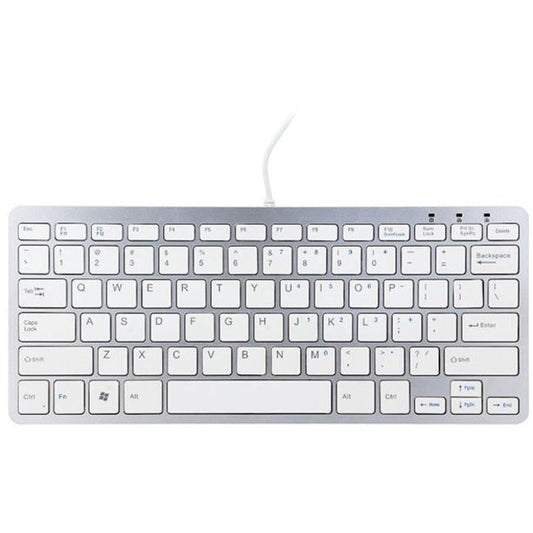 R-Go Tools Compact Ergonomic,Wired Keyboard Qwerty White