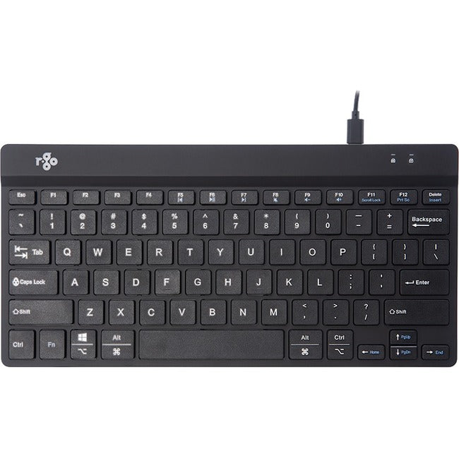 R-Go Tools Ergonomic Compact,Break Wired Black Keyboard
