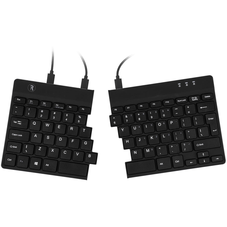 R-Go Tools Split Ergonomic,Wired Keyboard Qwerty Black