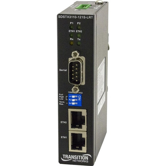 Rs232/422/485Db9To 2 10/100B-Tx,Hardened Serial Device Svr Slim