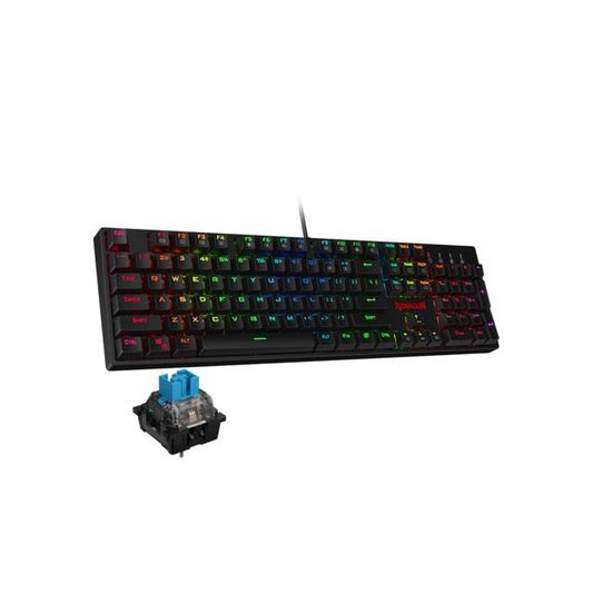 Redragon K582Rgb Surara Led Backlit Mechanical Gaming Keyboard W/ 104 Keys Tactile Blue Switches