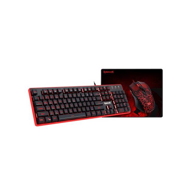 Redragon S107 Pc Gaming Keyboard And Mouse Combo W/ Large Mouse Pad