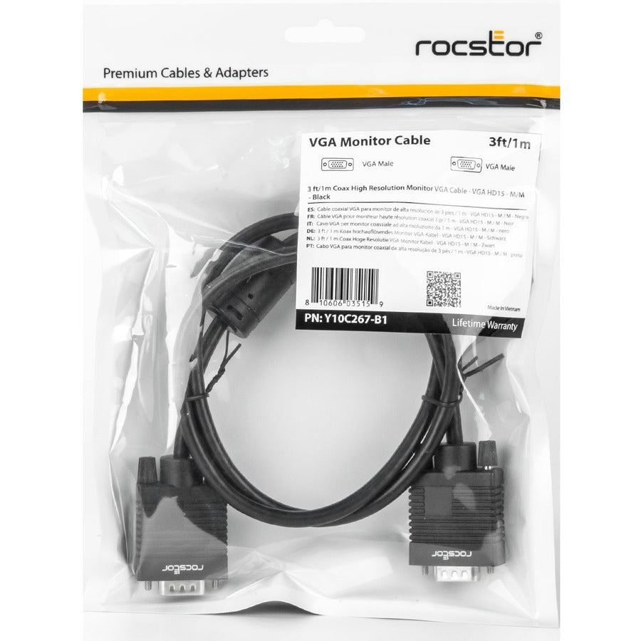 Rocstor High Resolution Vga Monitor Cable