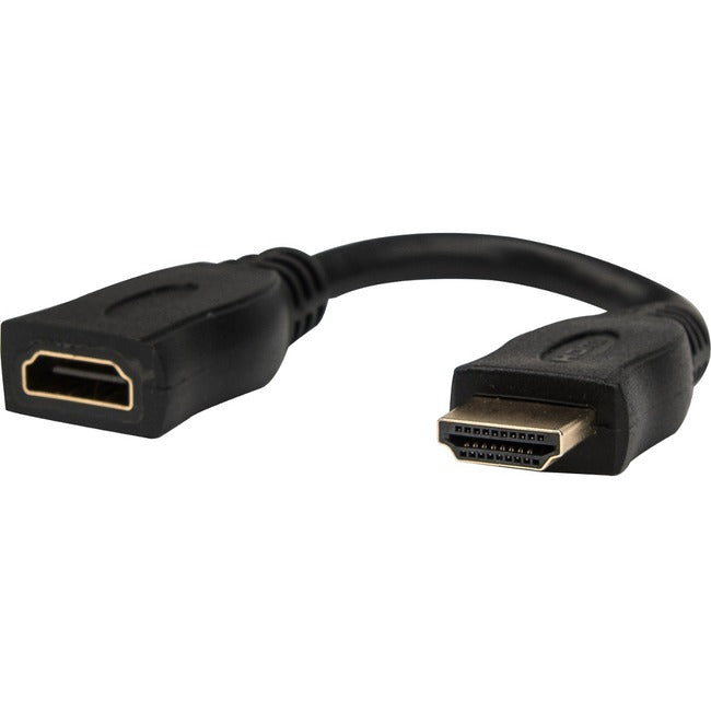 Rocstor Premium 6In High Speed Hdmi Port Saver Cable M/F - Ultra Hd 4K X 2K Hdmi Cable - Hdmi - 1 X Hdmi Female - 1 X Hdmi Male - Black Extension Cable