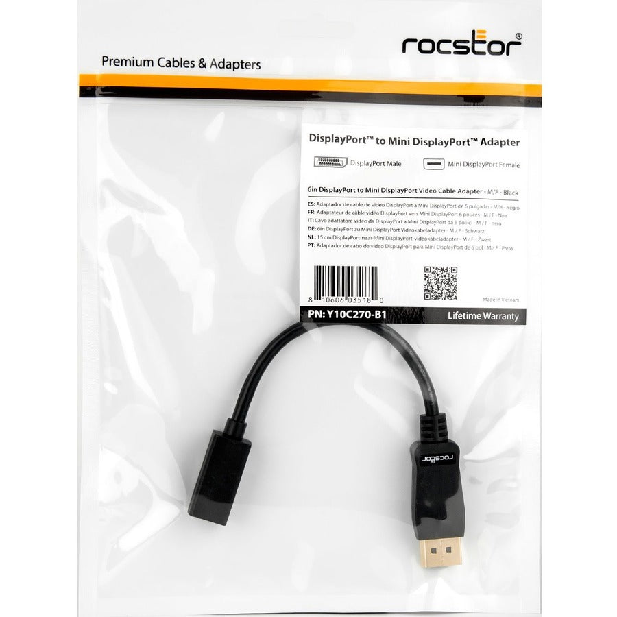 Rocstor Premium Displayport To Mini Displayport Adapter
