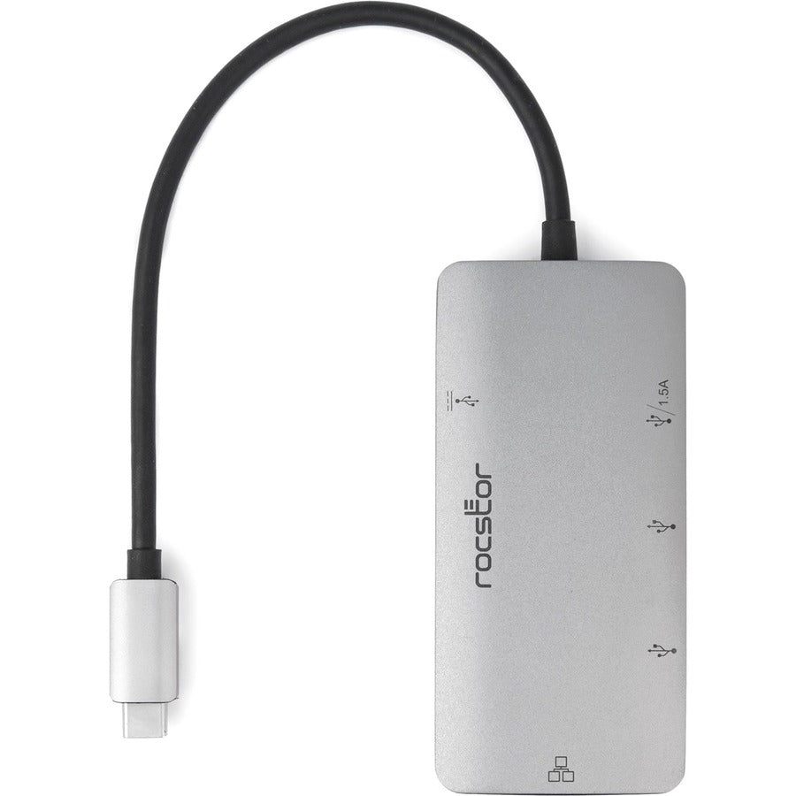 Rocstor Premium Usb-C Hub With Usb-A, Gigabit Ethernet & Usb-C 100W Pd