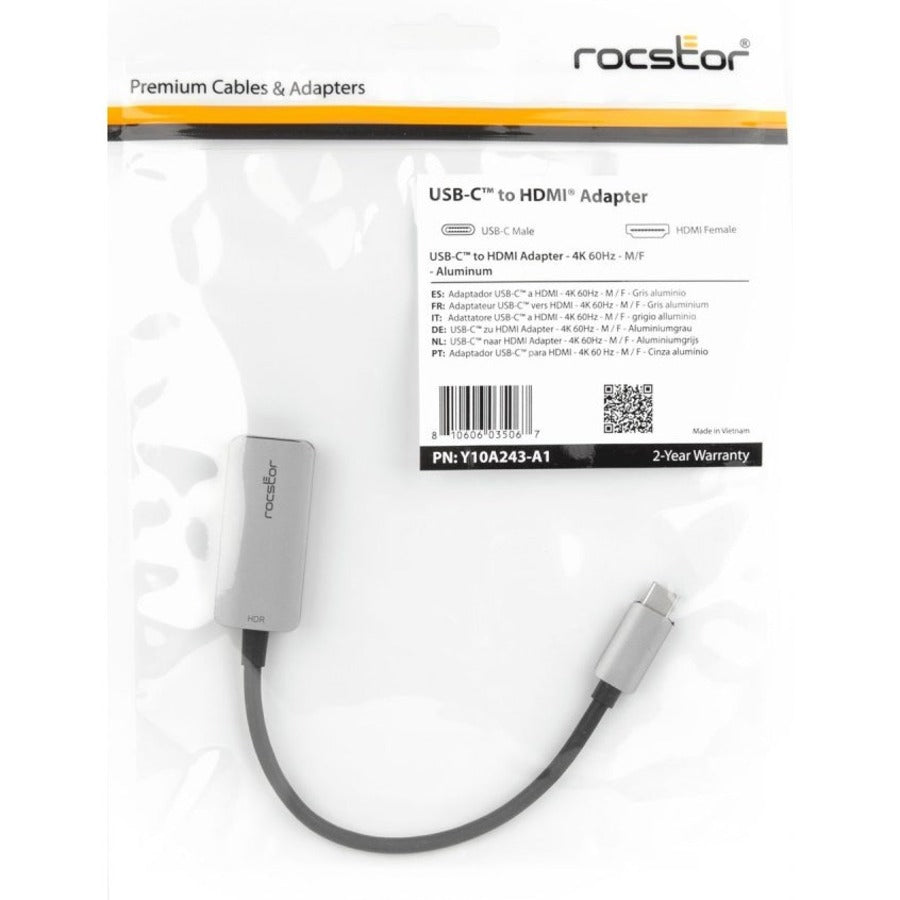 Rocstor Premium Usb-C To Hdmi Adapter - 4K 60Hz - Resolution Up To 3840X2160