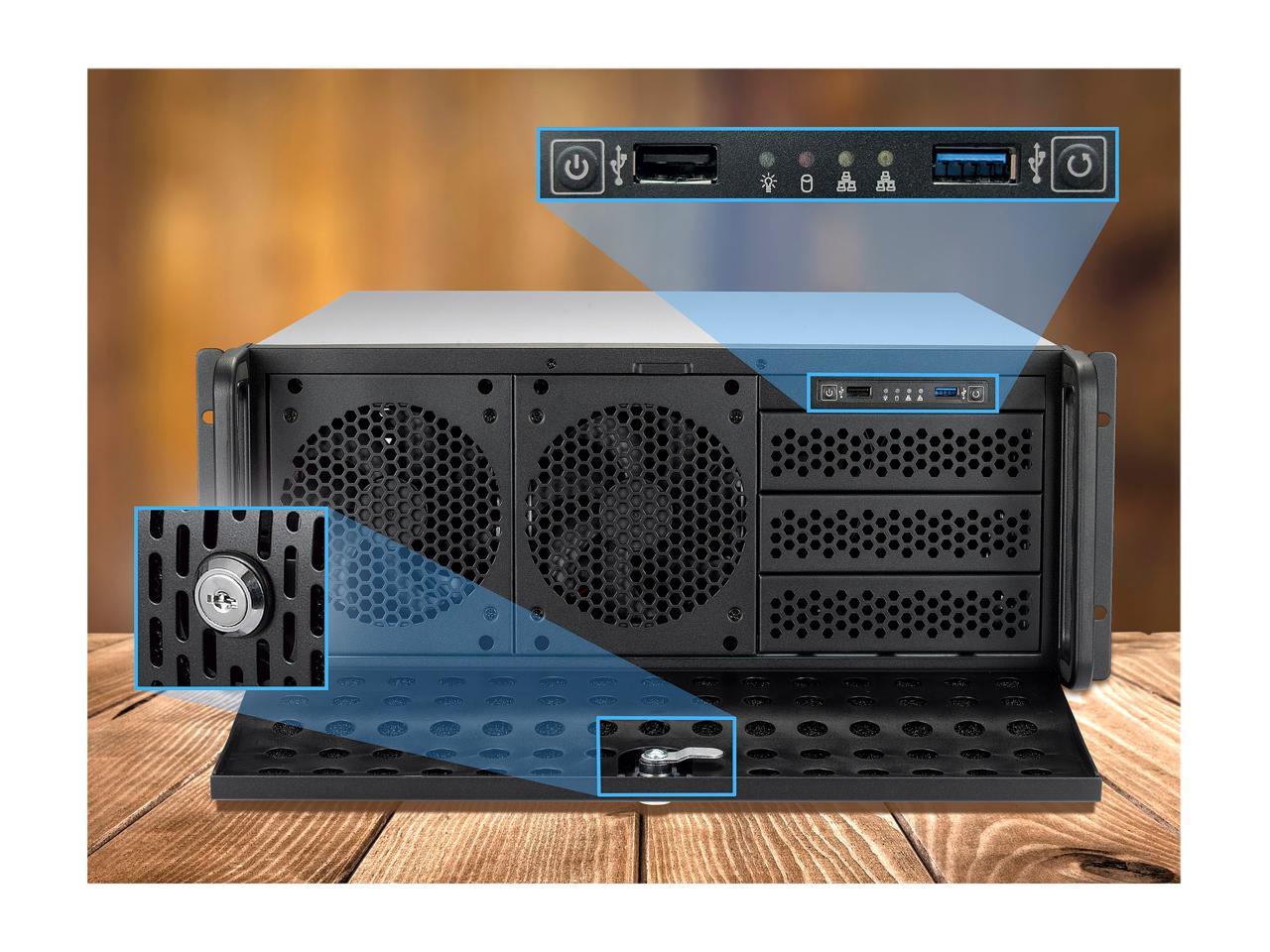 Rosewill 4U Rsv-L4000U Rackmount Server Chassis | Carries Up To 8 3.5" Hdd | Includes 5 X 120Mm Fans, 2 X 80Mm Fans