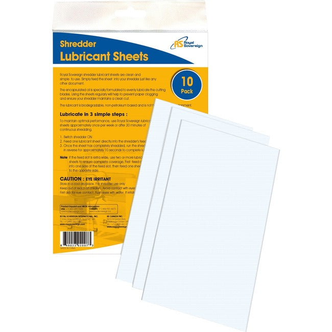 Royal Sovereign Shredder Lubricant Sheets