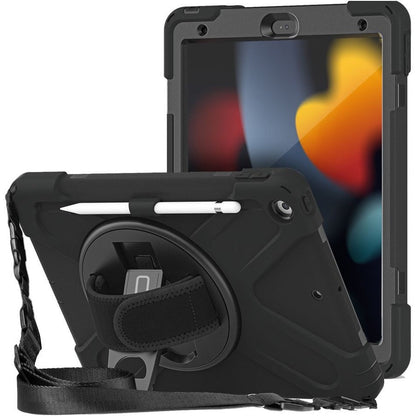 Rugged Case Ipad 10.2 Gen 7/8/9,Black Silicone Polycarbonate