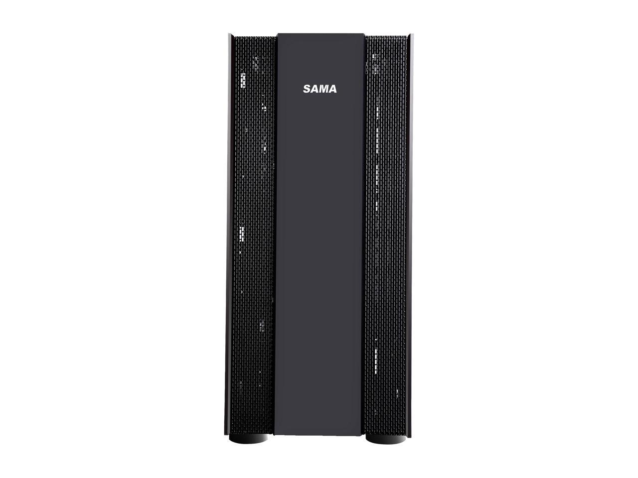 Sama Sama-Z3 Black Steel / Tempered Glass Atx Mid Tower Computer Case