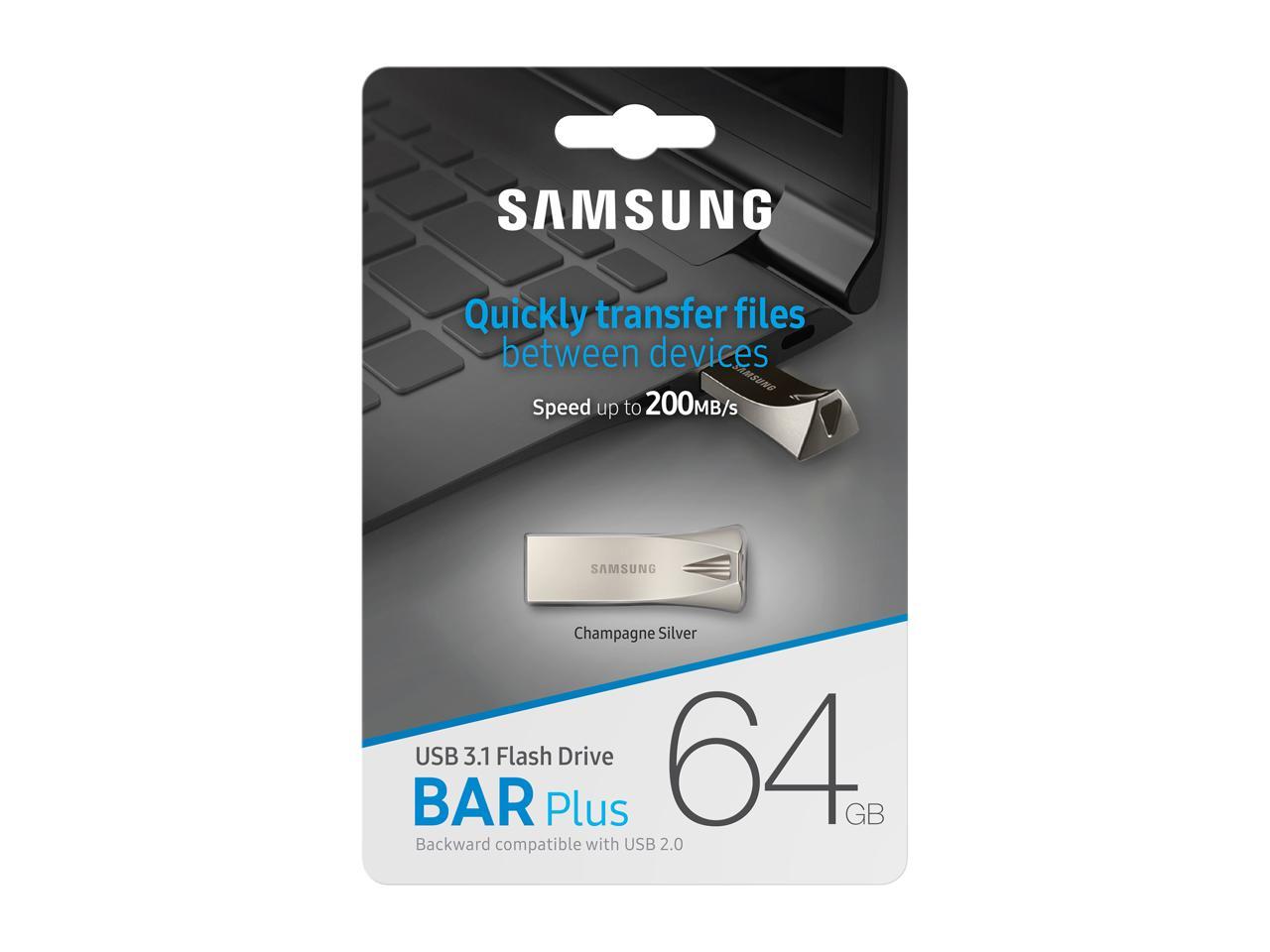 Samsung 32Gb Bar Plus (Metal) Usb 3.1 Flash Drive, Speed Up To 200Mb/S (Muf-32Be3/Am)