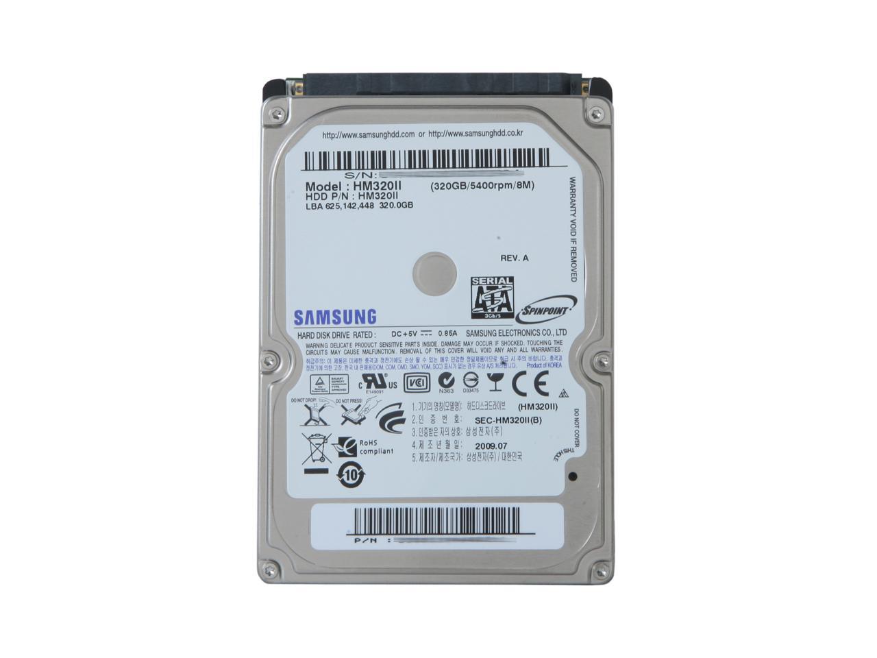 Samsung Spinpoint M7 Hm320Ii 320Gb 5400 Rpm 8Mb Cache Sata 3.0Gb/S 2.5" Internal Notebook Hard Drive Bare Drive