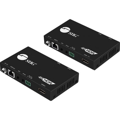 Siig 4K Hdr Hdmi 2.0 Hdbaset Extender Over Single Cat5E/6 With Rs-232 & Ir - 100M