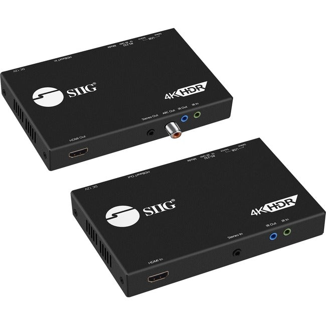 Siig 4K Hdr Hdmi 2.0 & Usb 2.0 Extender Over Hdbaset With Rs-232 & Ir