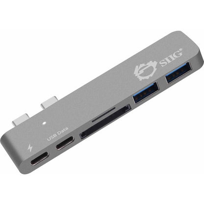 Siig Thunderbolt 3 Usb-C Hub With Card Reader & Pd Adapter - Space Gray
