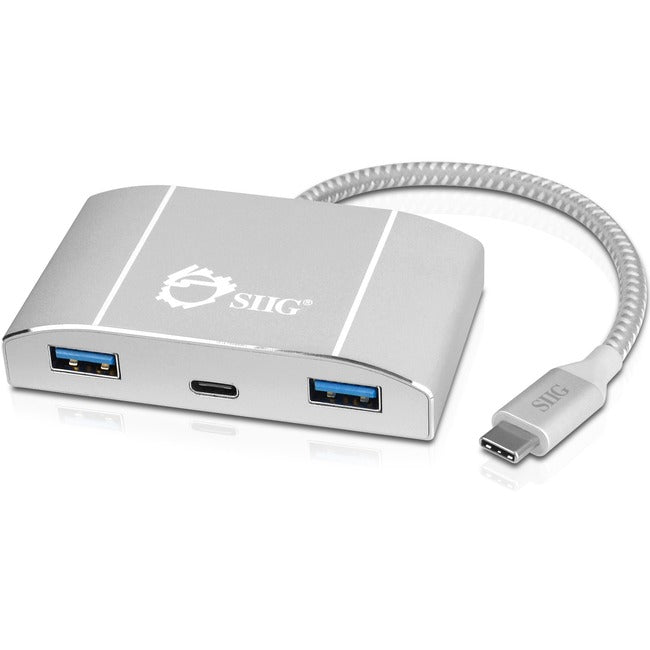 Siig Usb-C To 4-Port Usb 3.0 Hub With Pd Charging - 3A/1C