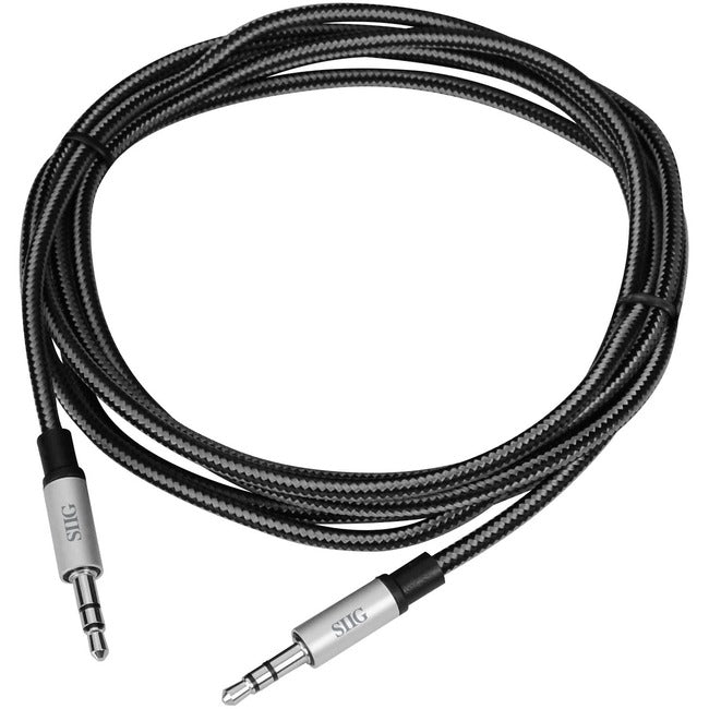 Siig Woven Fabric Braided 3.5Mm Stereo Aux Cable (M/M) - 2M