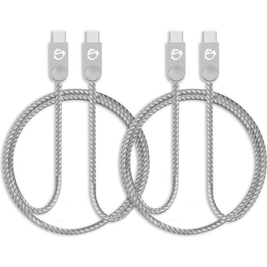 Siig Zinc Alloy Usb-C To Usb-C Charging & Sync Braided Cable - 1.65Ft, 2-Pack