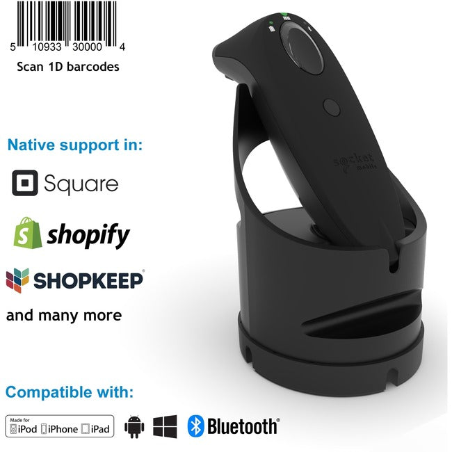 Socketscan S700 Linear Barcode,Scanner Black & Black Dock