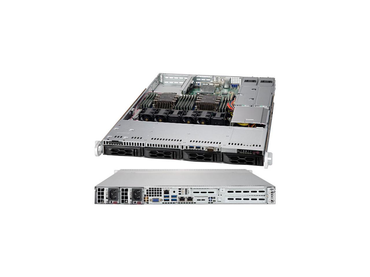 Supermicro Cse-La15Tqc-R504W Silver Rackmount Server Case 1U 500W/600W Redundant Single Output 80Plus Platinum