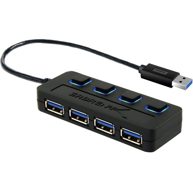 Sabrent 4-Port Usb 3.0 Hub With Power Adapter