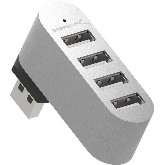 Sabrent Premium Mini 4-Port Aluminum Usb 2.0 Rotating Hub