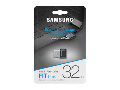 Samsung 128Gb Fit Plus Usb 3.1 Flash Drive, Speed Up To 300Mb/S (Muf-128Ab/Am)