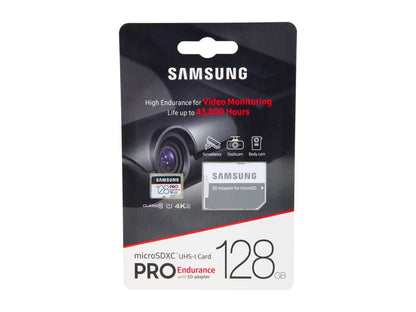 Samsung 128Gb Pro Endurance Microsd Memory Card W/ Adapter, Retail